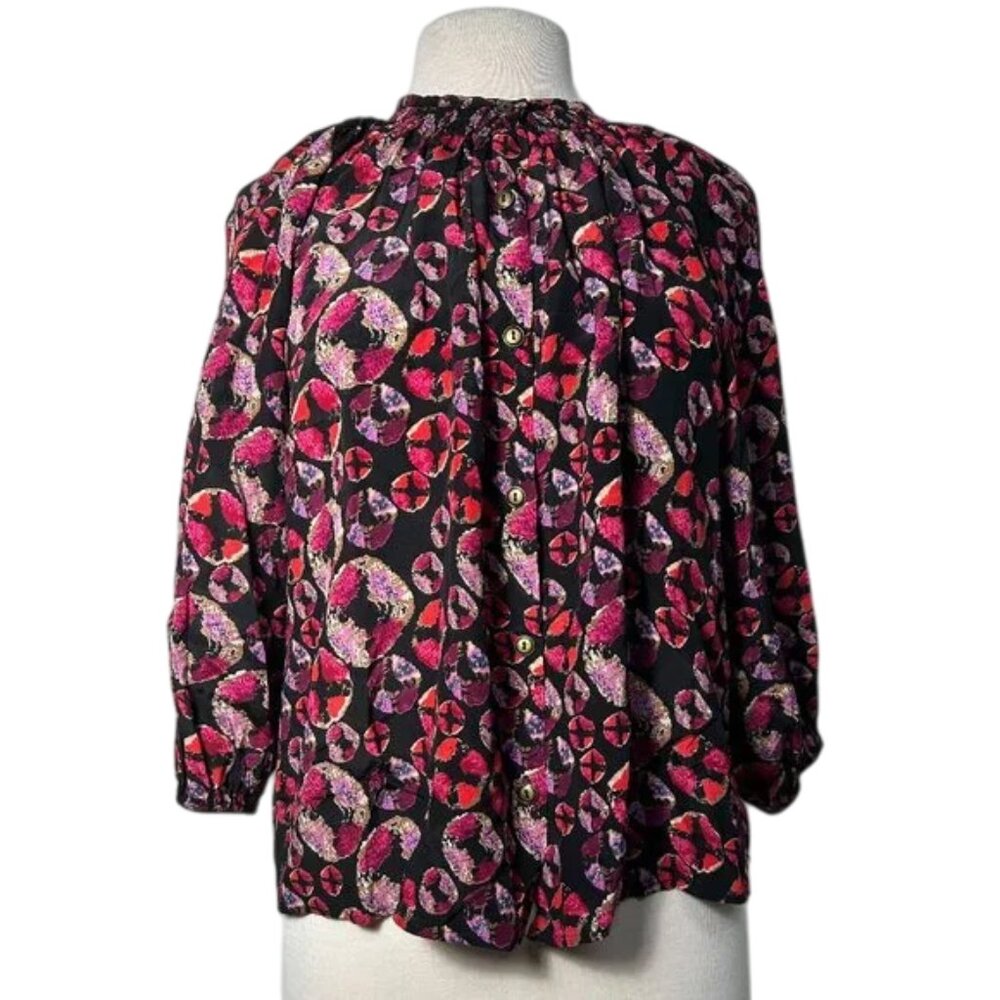 NWT Tucker Women's Size S Purple/Red/Black Blouse